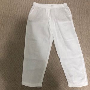 Talbots crop linen pant sz4